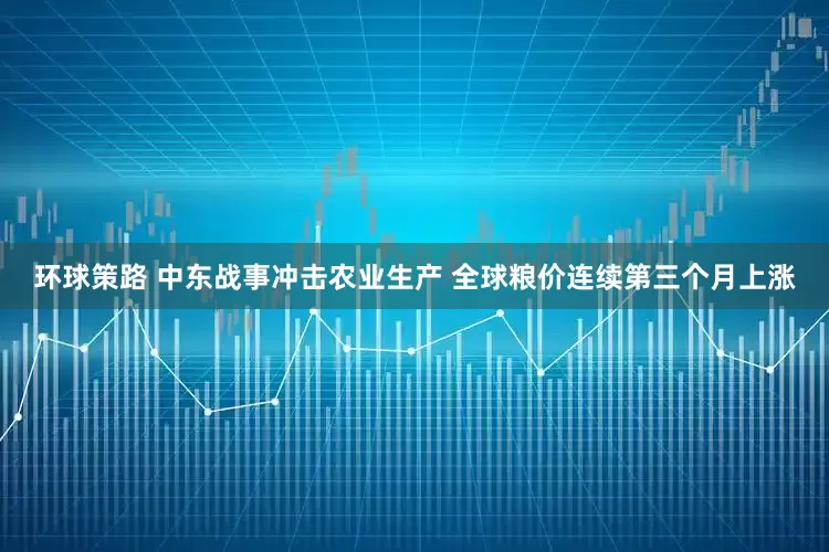 环球策路 中东战事冲击农业生产 全球粮价连续第三个月上涨